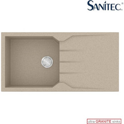 Sanitec Ultra Granite 811 Επικαθήμενος Νεροχύτης Γρανίτη Αντιστρεφόμενος Ματ Sabbia 100x50cm