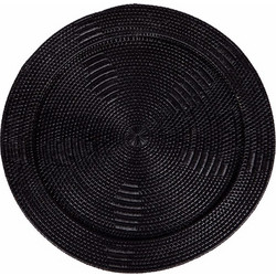 Supergreens Δίσκος Σερβιρίσματος Ρατάν Μαύρος Φ70cm 1130-2