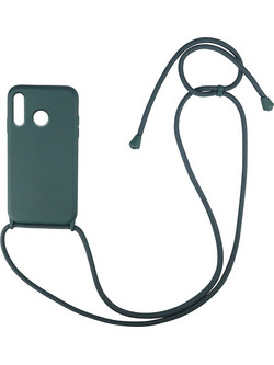 Θήκη Σιλικόνης με Κορδόνι CarryHang Sonique Huawei P30 Lite Πράσινο Σκούρο