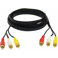 Καλώδιο Εικόνας και Ήχου 3 RCA σε 3 RCA 1.5m TR-2035 Μαύρο