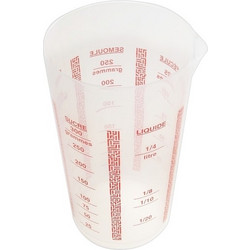 Κανάτα Μεζούρα PP 250ml, διάφανη, 5 σκάλες (υγρά/αλεύρι/ζάχαρη/σιμιγδάλι/άμυλο) Autre (1 ΤΕΜ)