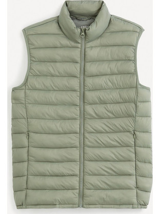 Celio Fulock Αμάνικο Ανδρικό Μπουφάν Puffer Χακί