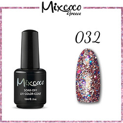 Mixcoco Rock Sparkling Gel 032 Glitter Ημιμόνιμο Βερνίκι Νυχιών 15ml