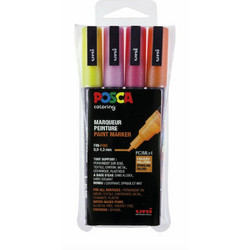 Uni-Ball Μαρκαδόροι Posca PC3M Fine Tip Pen - Glitter pink, 4 pc /Arts and Crafts /Multi