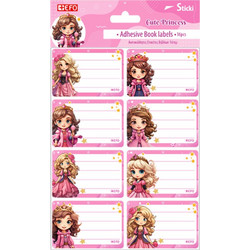 Αυτοκόλλητες Ετικέτες +Efo 16τεμ. Cute Princess