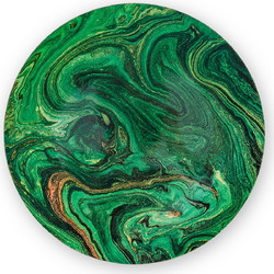 Coincasa πλαστική πιατέλα σερβιρίσματος με marble effect 33 cm - 007240495 Πράσινο