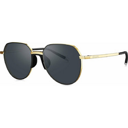 Bolon BL1005 A10 Γυναικεία Γυαλιά Ηλίου Aviator Μεταλλικά Ασημί με Μαύρο Polarized Φακό