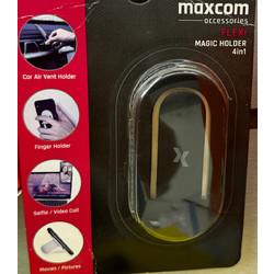 MaxCom Βάση Κινητού Αυτοκινήτου FLEXi 4 Σε 1 με Κλιπ-Μανταλάκι Μαύρη