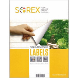 Αυτοκόλλητες Ετικέτες Sorex 105X48mm (12ετικX100φυλ) (532.1.105048)