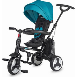 Smart Baby Coccolle Spectra Τρίκυκλο Ποδήλατο Αναδιπλούμενο με Σκίαστρο Χειρολαβή για 12+ Μηνών Turquoise Tide