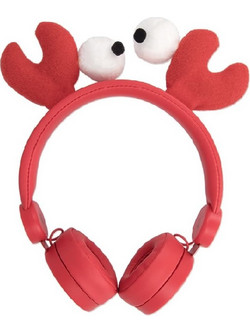 Forever AMH-100 Craby Ενσύρματα Παιδικά Ακουστικά On Ear Κόκκινα