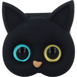 Pop Mobile Stand & Holder Cat με Καθρεφτάκι, μαύρο