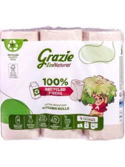 Χαρτί Κουζίνας 3 τεμάχια Grazie Natural 15934