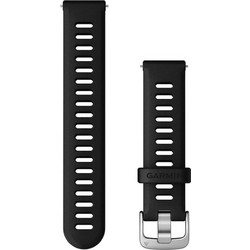 Garmin Quick Release 18mm Λουράκι Σιλικόνης Black / Silver