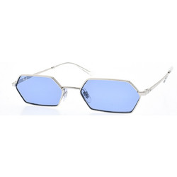 Ray-Ban RB3728 003/80 Ανδρικά Γυαλιά Ηλίου Πολυγωνικά Μεταλλικά Ασημί με Μπλε Polarized Φακό