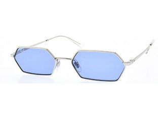 Ray-Ban RB3728 003/80 Ανδρικά Γυαλιά Ηλίου Πολυγωνικά Μεταλλικά Ασημί με Μπλε Polarized Φακό