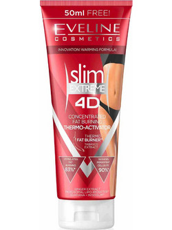 Eveline Cosmetics Slim Extreme 4D Concentrated Fat Burning Thermo-Activator Κρέμα Σώματος για Αδυνάτισμα 250ml
