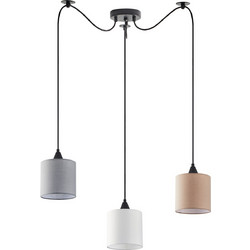 Home Lighting SE21-BL-B Κρεμαστό Φωτιστικό Οροφής Τρίφωτο E27 Λευκό 10-BL3-SH12 77-8964