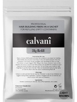 Calvani Hair Building Refill Pack Light Brown Κάλυψη Αραίωσης Μαλλιών 28gr