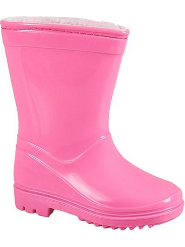 Mitsuko GS01705B-PIN Bebe γαλότσες με γούνα - Ροζ