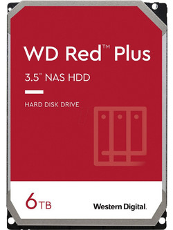 Western Digital Red Plus NAS 6TB HDD Σκληρός Δίσκος 3.5" Sata 3 5400rpm