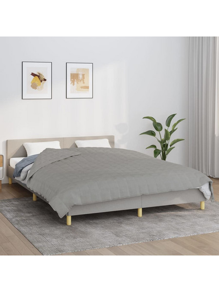 vidaXL Κουβέρτα Βαρύτητας Γκρι 200 x 225 εκ. 13 κ. Υφασμάτινη 350727
