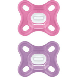Mam Comfort Ανατομικές Ορθοδοντικές Πιπίλες Σιλικόνης 0-2m Ροζ Μωβ 2τμχ