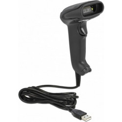 DeLOCK USB Barcode Scanner 1D und 2D mit Anschlusskabel German Version Tragbares Barcodelesegert 1D2D LED Code 128Code 39EAN13EAN8ISBNPDF417 Datenmatrix Micro QR Code QR Code 640 x 480 Pixel (90557)