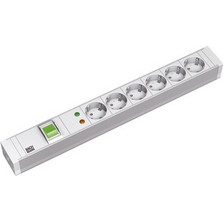 Bachmann Verlngerungsschnur (Rack einbaufhig) Wechselstrom 230 V 6 Ausgangsstecker 1U 483 cm (19) 20m Deutschland (333605)