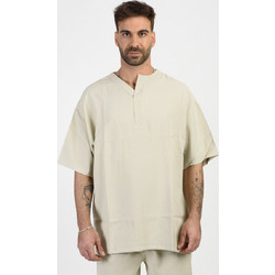 Ανδρική μπλούζα λινή COTTON4ALL Εκρού 24-943 - Εκρού