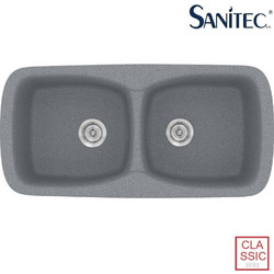 Sanitec Classic 319 Επικαθήμενος Νεροχύτης Γρανίτη Ματ Metallic Silver 93x51cm