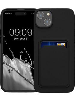 KWmobile Θήκη Σιλικόνης με Υποδοχή για Κάρτα - Apple iPhone 15 Plus - Black (62018.01)