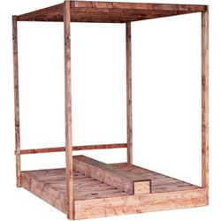 ΚΡΕΒΑΤΙ ΠΑΡΑΛΙΑΣ ΜΕ ΠΑΣΟ ΧΡΩΜΑ ΚΑΡΥΔΙ 140x200x(Υ)200cm-122026