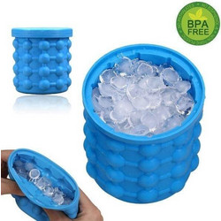 Ice cube maker Genie. Φτιάχνει εύκολα παγάκια. Παγοκύστη. Σαμπανιέρα. 3 σε 1. Σιλικόνης