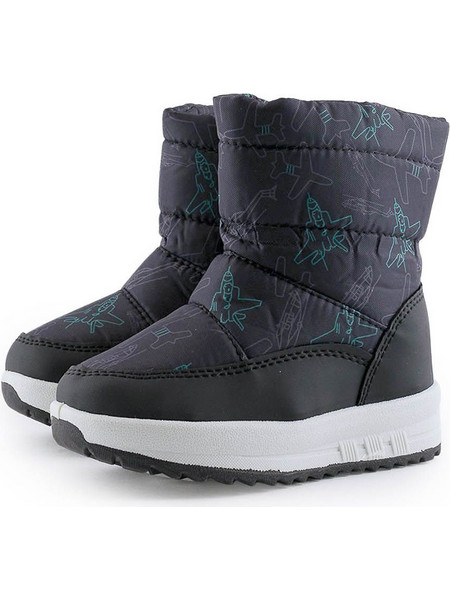 844238 Love4shoes Παιδικά Αγόρι Γαλότσες Apres Ski ΜΑΥΡΟ