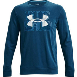 Under Armour Rival Terry Logo Crew Ανδρικό Αθλητικό Φούτερ Μπλε 1370391-458