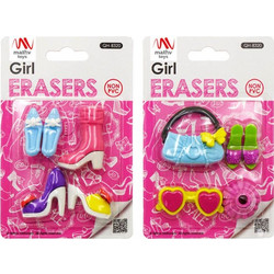 Fancy eraser set: girl in pink σε 2 σχέδια
