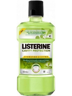 Listerine Cavity Protection Green Tea Στοματικό Διάλυμα Κατά της Πλάκας της Ουλίτιδας & της Περιοδοντίτιδας 500ml