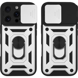 Sonique Ring Armor CamPro Θήκη iPhone 16 Pro Silver