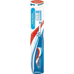 Aquafresh Clean Control Medium Οδοντόβουρτσα Γαλάζια