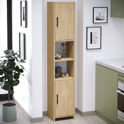 Ντουλάπι κουζίνας - μπάνιου Hobbes Megapap χρώμα sapphire oak 35x30x182,3εκ. - MEGAPAP