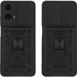 Sonique Ring Armor CamPro Θήκη Μαύρο (Motorola Moto G04 4G / Moto G04s 4G / Moto G24 4G / Moto E14 4G)