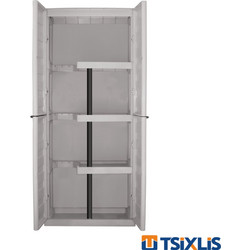 ArtPlast Spazio S70/PS Δίφυλλη Πλαστική Ντουλάπα Εξωτερικού Χώρου Λευκή 70x39x165cm 610003