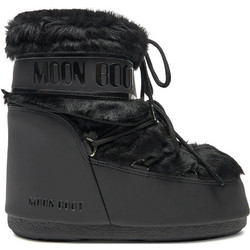 Moon Boot Γυναικεία Μποτάκια Χιονιού Πλατφόρμα Μαύρα με Γούνα 14093900-001