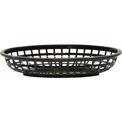 Καλάθι σερβιρίσματος PP Πλαστικό οβαλ 23 5x15 5x5cm μαύρο TableCraft Σετ 12 c484539