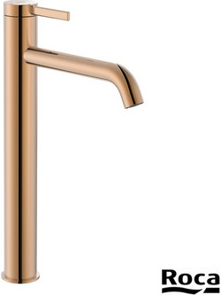 Μπαταρία Νιπτήρα Ona Tall με Βαλβίδα Click System Rose Gold A5A349ERG0 Roca