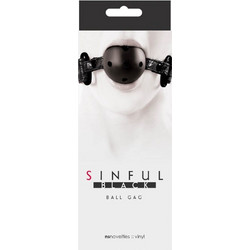 NS Novelties Sinful Ball Gag Black