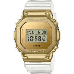 Casio G-Shock Ψηφιακό Ανδρικό Ρολόι Χρονογράφος με Λευκό Καουτσούκ Λουράκι GM-5600SG-9ER
