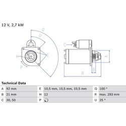 Bosch Μίζα - 0 986 010 950