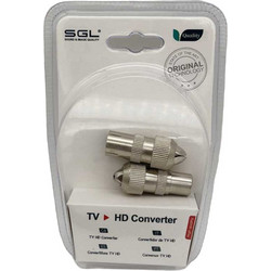 Βύσμα Κεραίας TV RF Coaxial 2pcs 1 Male/ 1 Female